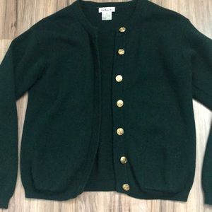 Talbots Forest green Cardigan